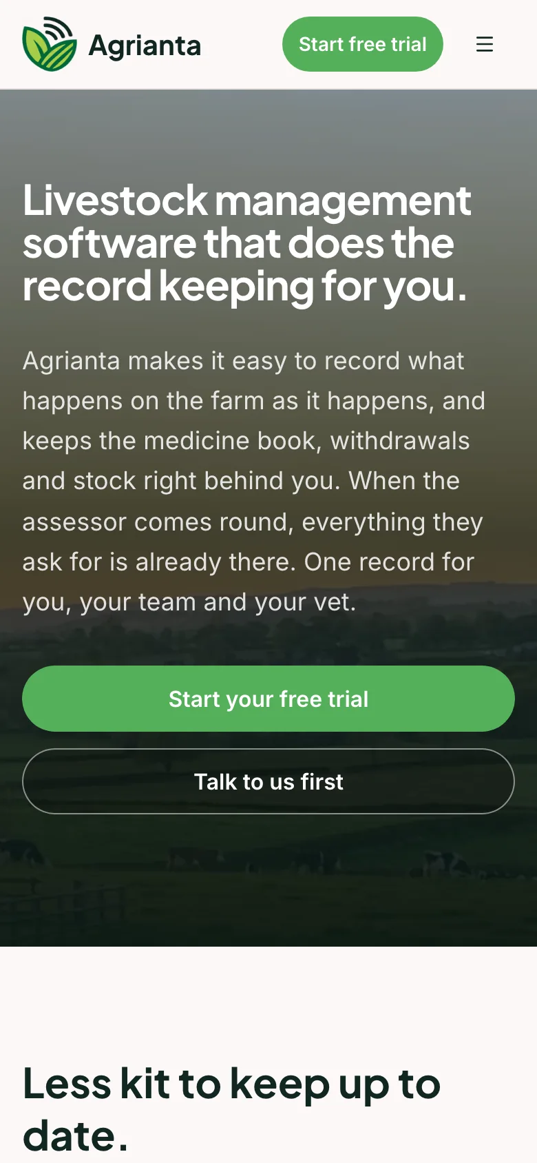 Agrianta on a phone