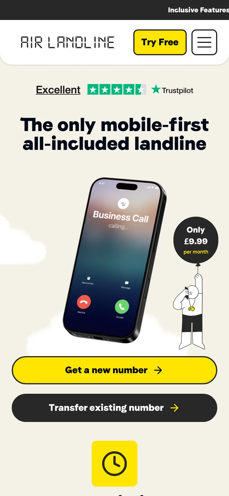 Air Landline on a phone